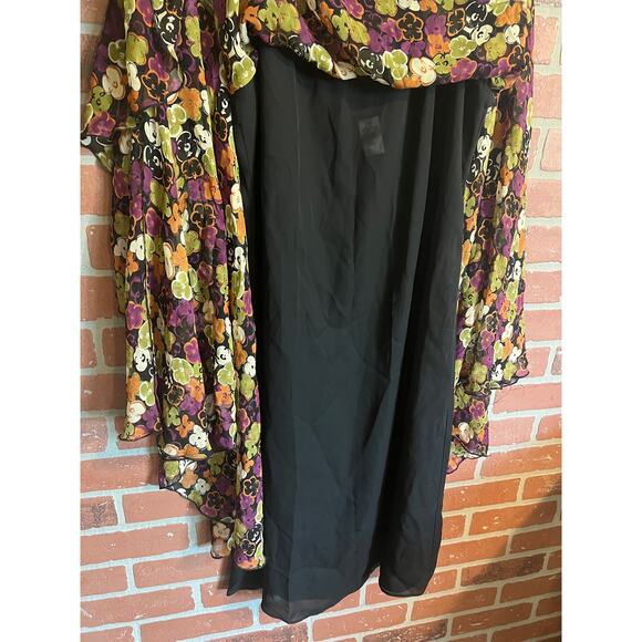 Jones New York | 1990s Sleeveless Floral Silk Tank Slip Dress - Picture 6 of 8
